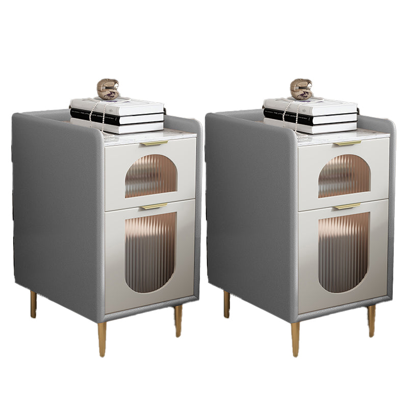 Modern Flat Top Kids Nightstand Pine Nightstands with Drawers