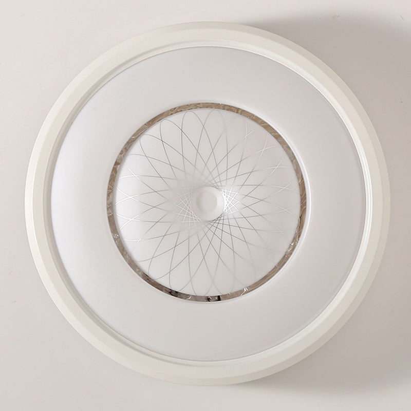 White Ceiling Light Fixture Modernism Round LED Flush Mount for Bedroom