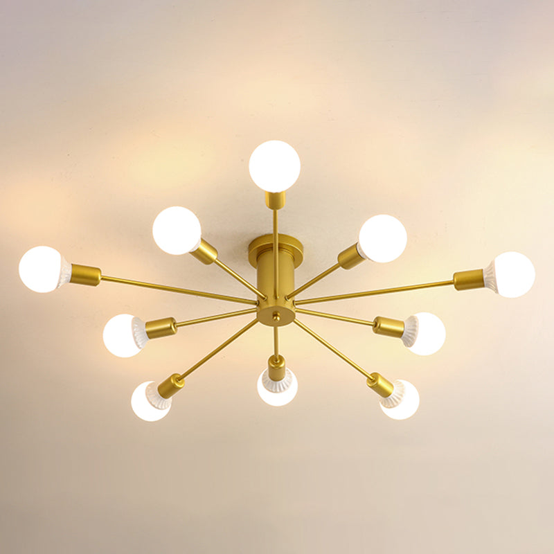 Industrial Ceiling Light Minimalist Flush Mount Ceiling Light Fixture with Glass Shade