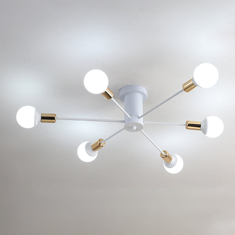 Industrial Ceiling Light Minimalist Flush Mount Ceiling Light Fixture with Glass Shade