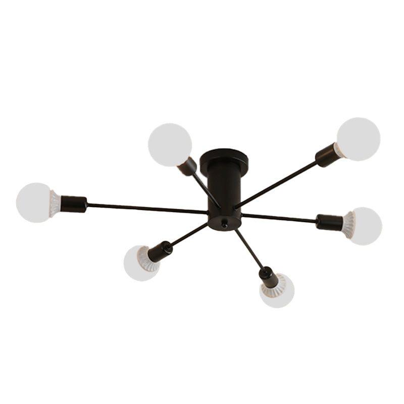 Industrial Ceiling Light Minimalist Flush Mount Ceiling Light Fixture with Glass Shade