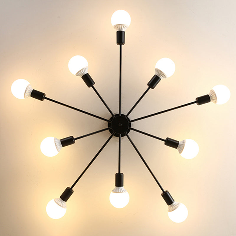 Industrial Ceiling Light Minimalist Flush Mount Ceiling Light Fixture with Glass Shade