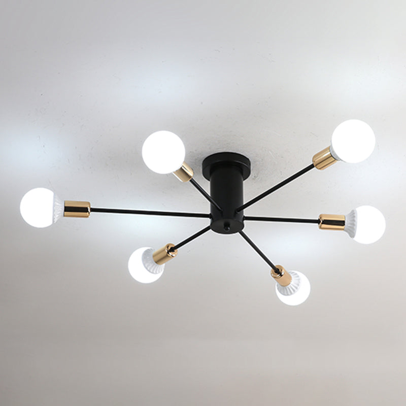 Industrial Ceiling Light Minimalist Flush Mount Ceiling Light Fixture with Glass Shade