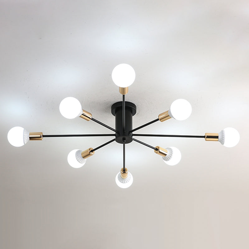 Industrial Ceiling Light Minimalist Flush Mount Ceiling Light Fixture with Glass Shade