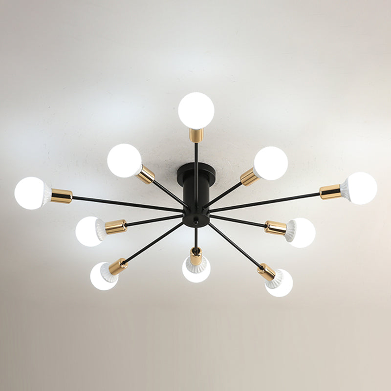 Industrial Ceiling Light Minimalist Flush Mount Ceiling Light Fixture with Glass Shade