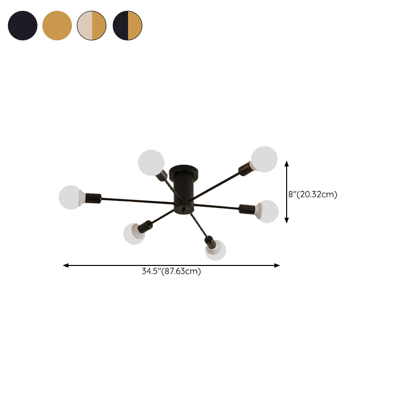 Industrial Ceiling Light Minimalist Flush Mount Ceiling Light Fixture with Glass Shade