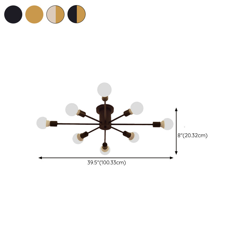 Industrial Ceiling Light Minimalist Flush Mount Ceiling Light Fixture with Glass Shade