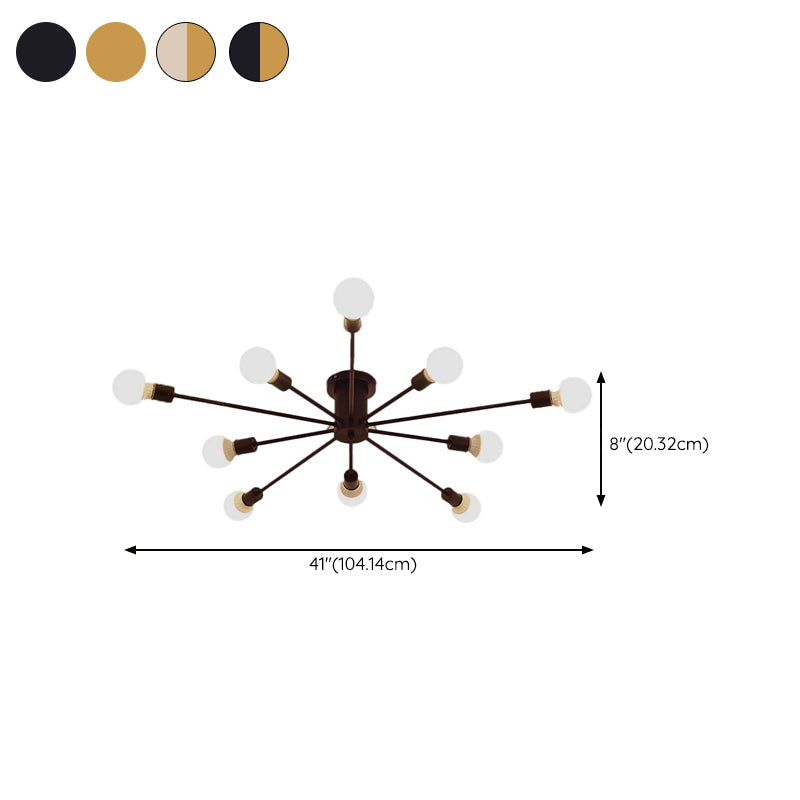 Industrial Ceiling Light Minimalist Flush Mount Ceiling Light Fixture with Glass Shade