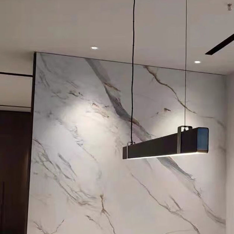 Rectangle 1 - Light LED Kitchen Island Fixture Metal Contemporary Ceiling Pendant