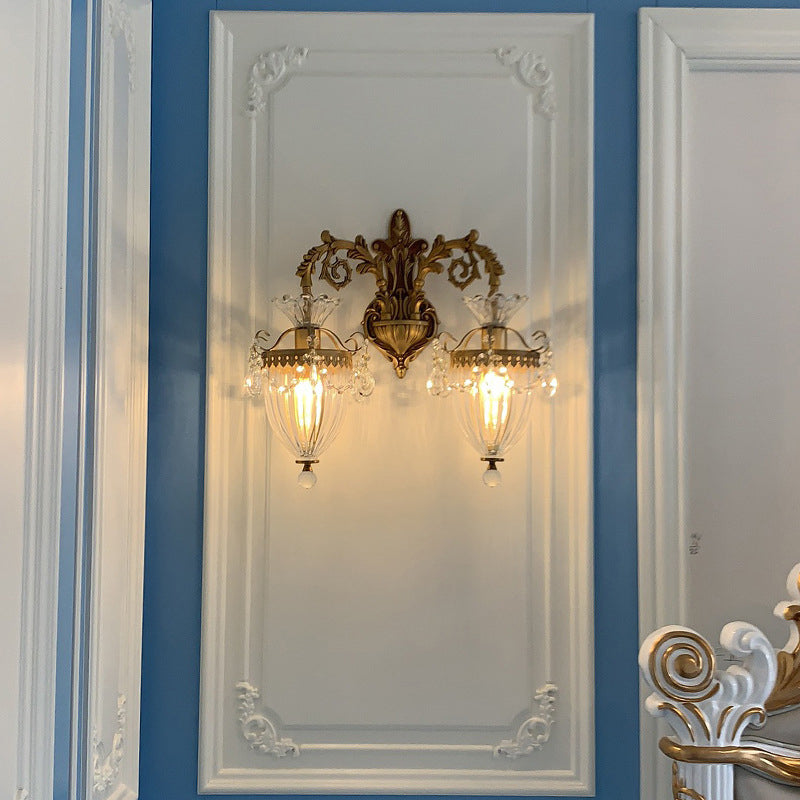 Nordic Style Copper Vanity Light Cone Shape Vanity Lamp for Shower Room