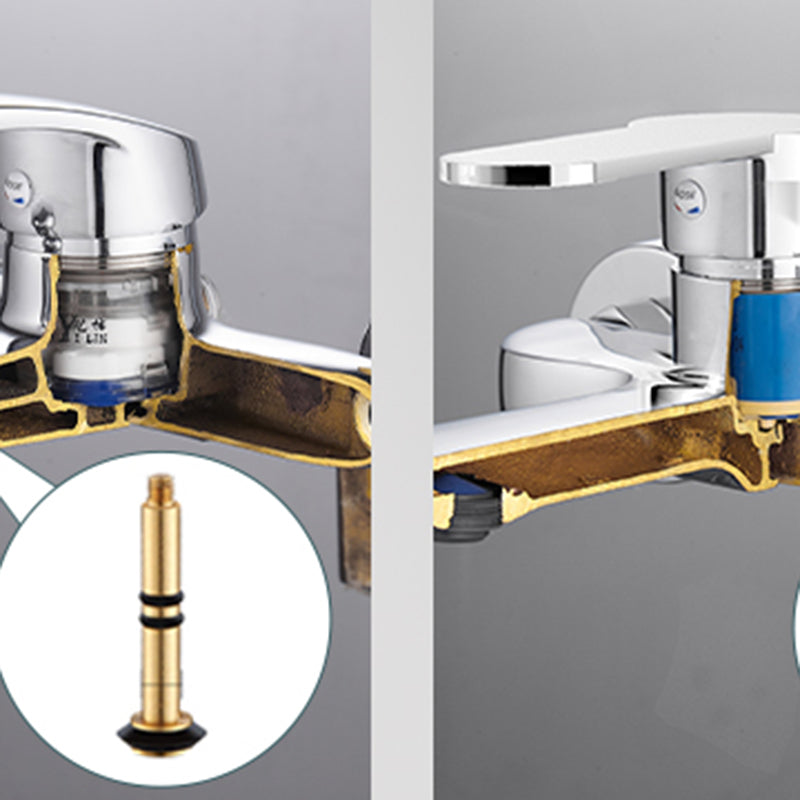 Popular Wall Mount Tub Faucet Fixed Lever Handle Bath Filler Trim