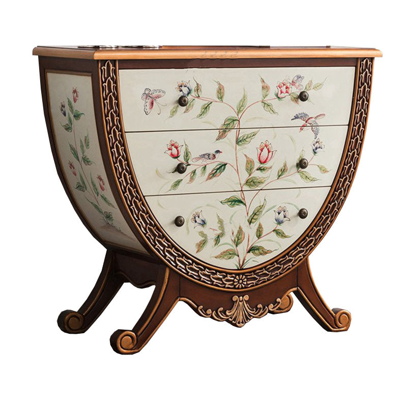 Traditional Storage Chest Solid Wood 15.6 Inch Width Dresser