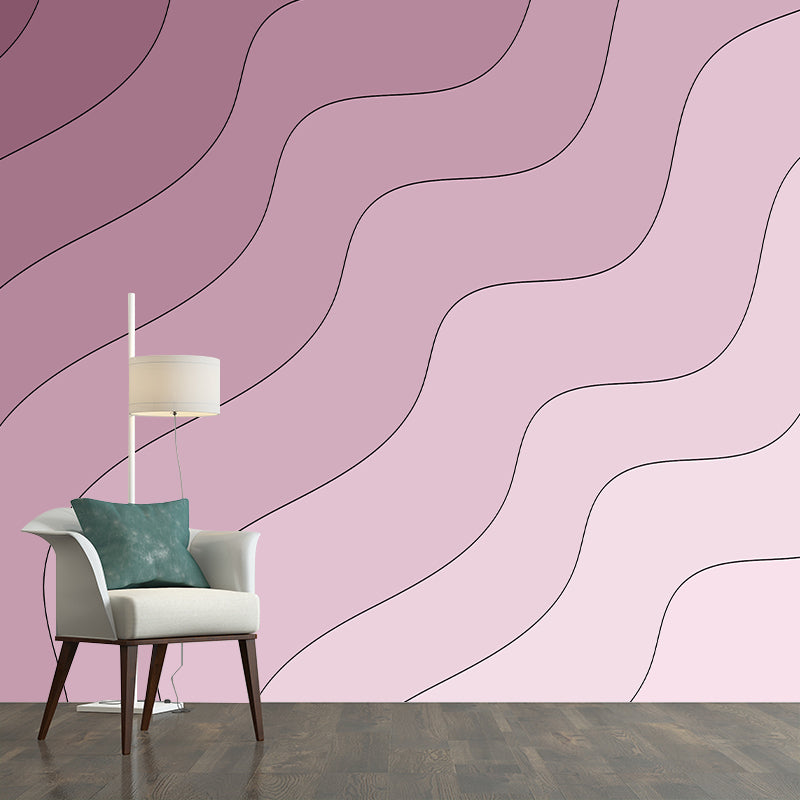 Modern Illustration Mural Wallpaper Gradient Color Indoor Wall Mural