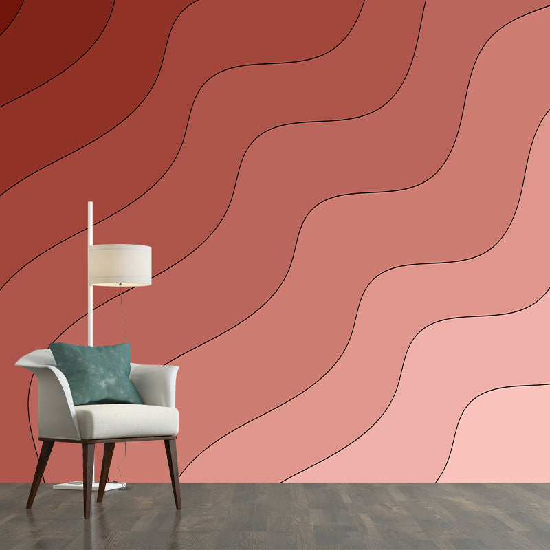 Modern Illustration Mural Wallpaper Gradient Color Indoor Wall Mural