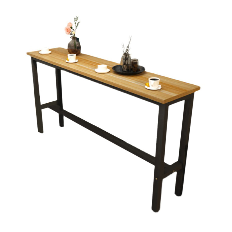 Industrial Rectangle Wood Counter Table 5 Pieces Bar Table Set for Cafe