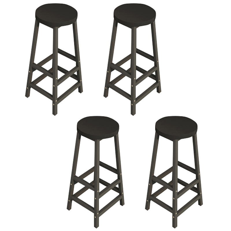 Industrial Rectangle Wood Counter Table 5 Pieces Bar Table Set for Cafe