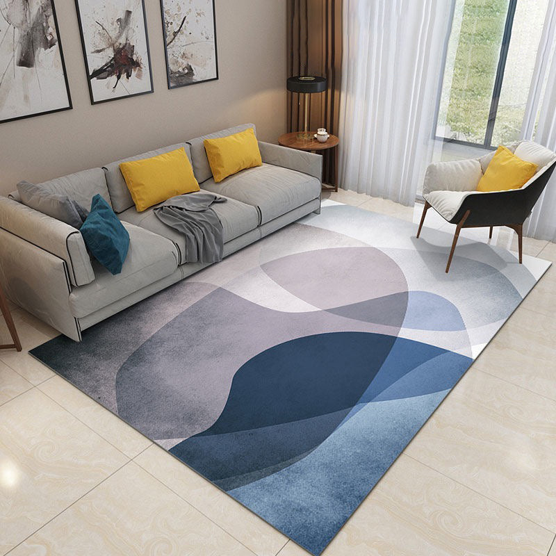 Nordic Rug Beige Polyester Carpet Stain Resistant Rug for Bedroom