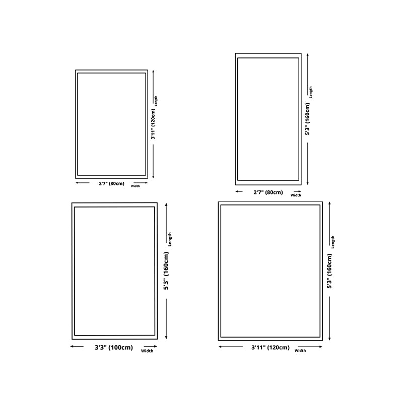 Nordic Rug Beige Polyester Carpet Stain Resistant Rug for Bedroom