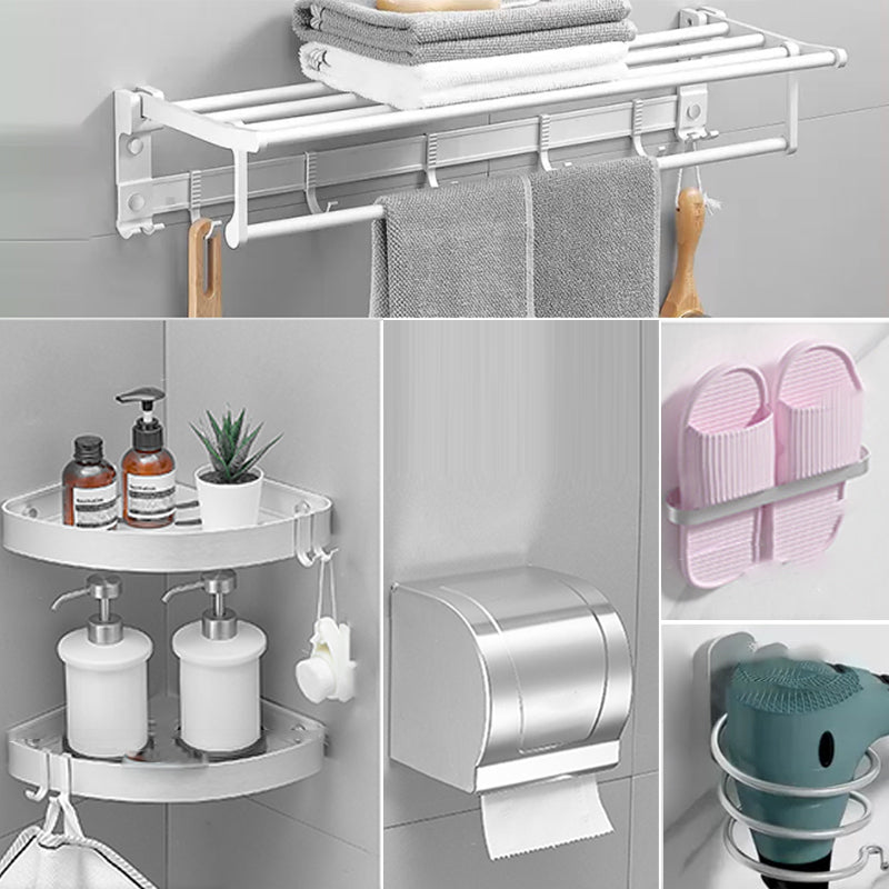 Modern Bathroom Accessories Hardware Set White Metal Bathroom Accessory Kit