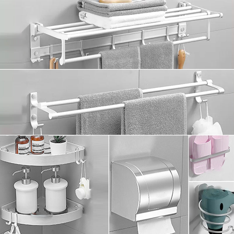 Modern Bathroom Accessories Hardware Set White Metal Bathroom Accessory Kit