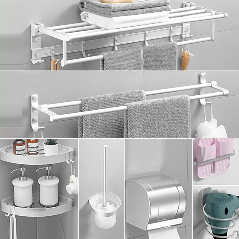 Modern Bathroom Accessories Hardware Set White Metal Bathroom Accessory Kit