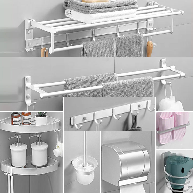 Modern Bathroom Accessories Hardware Set White Metal Bathroom Accessory Kit