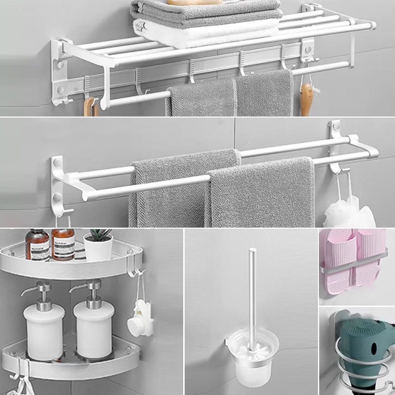 Modern Bathroom Accessories Hardware Set White Metal Bathroom Accessory Kit