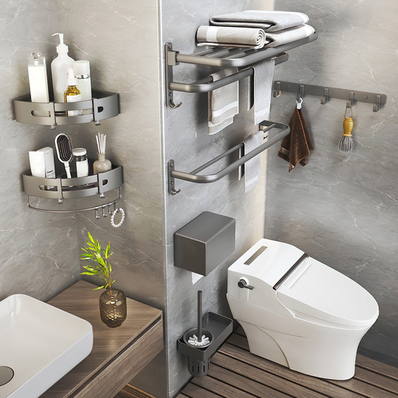 Modern Bathroom Accessories Hardware Set Grey Metal Bathroom Accessory Kit Anti-rust