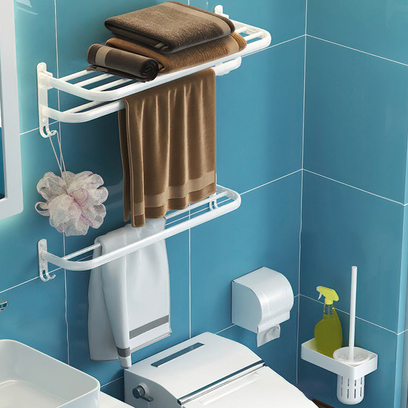 Modern Bathroom Hardware Set White Metal Bathroom Accessory Kit