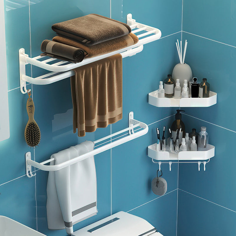 Modern Bathroom Hardware Set White Metal Bathroom Accessory Kit