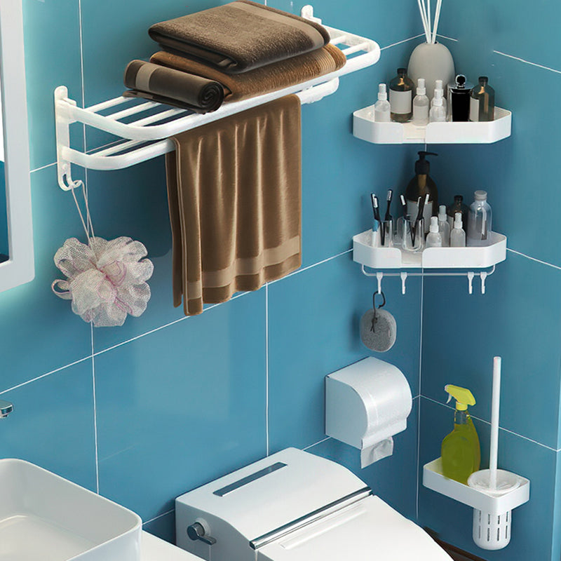 Modern Bathroom Hardware Set White Metal Bathroom Accessory Kit