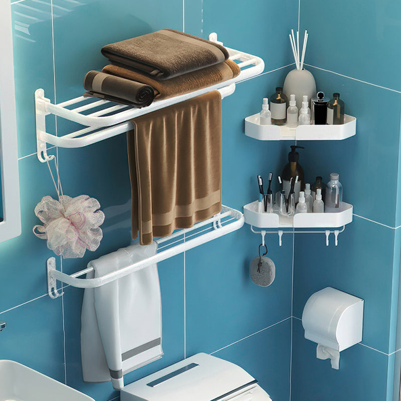 Modern Bathroom Hardware Set White Metal Bathroom Accessory Kit