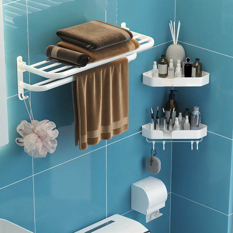 Modern Bathroom Hardware Set White Metal Bathroom Accessory Kit