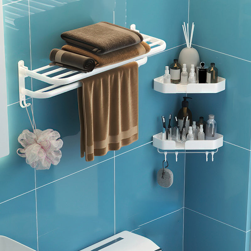Modern Bathroom Hardware Set White Metal Bathroom Accessory Kit