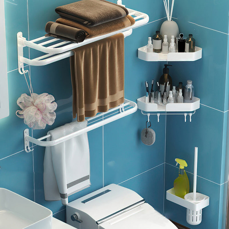 Modern Bathroom Hardware Set White Metal Bathroom Accessory Kit