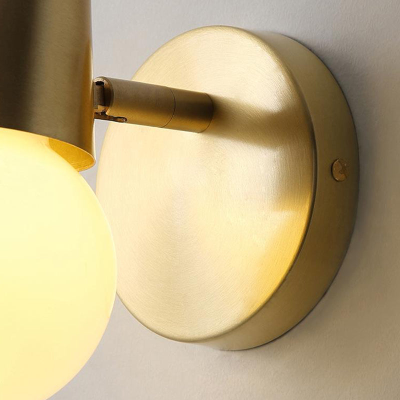 Contemporary Single Golden Wall Mounted Sconce Unique Metal Wall Light