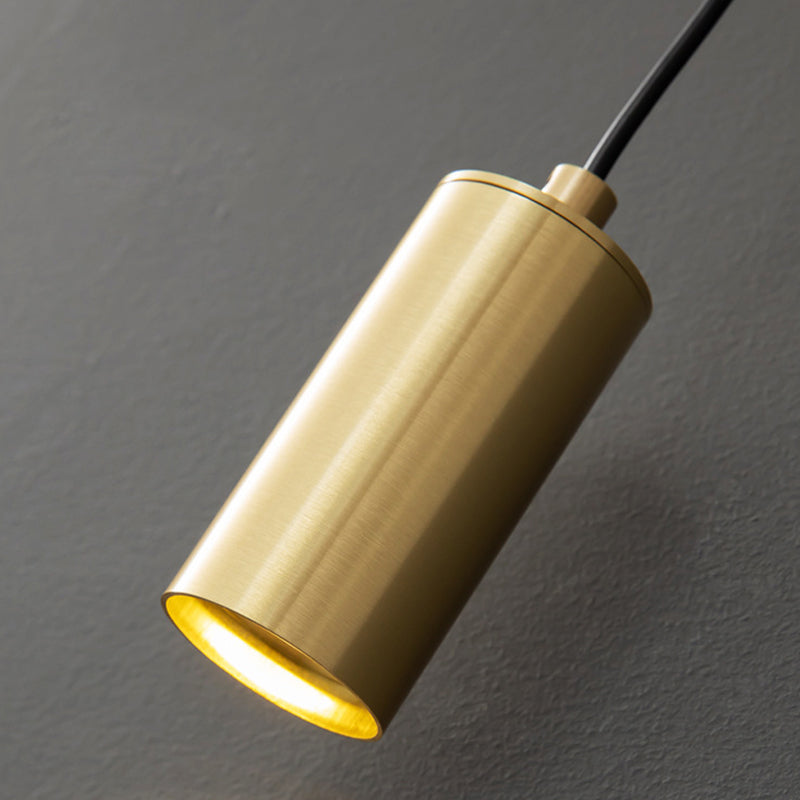 Contemporary 2-Light Wall Mounted Sconce Metal LED Wall Light in Black / Gold Finish