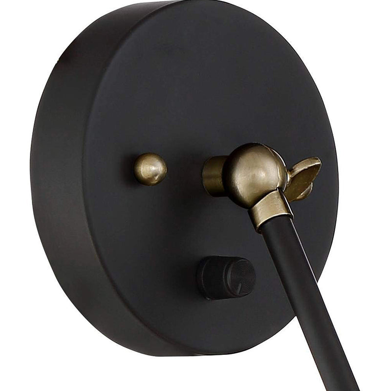 Black Modern Wall Sconce Cone Shape Wall Light with Metal Shade for Bedroom