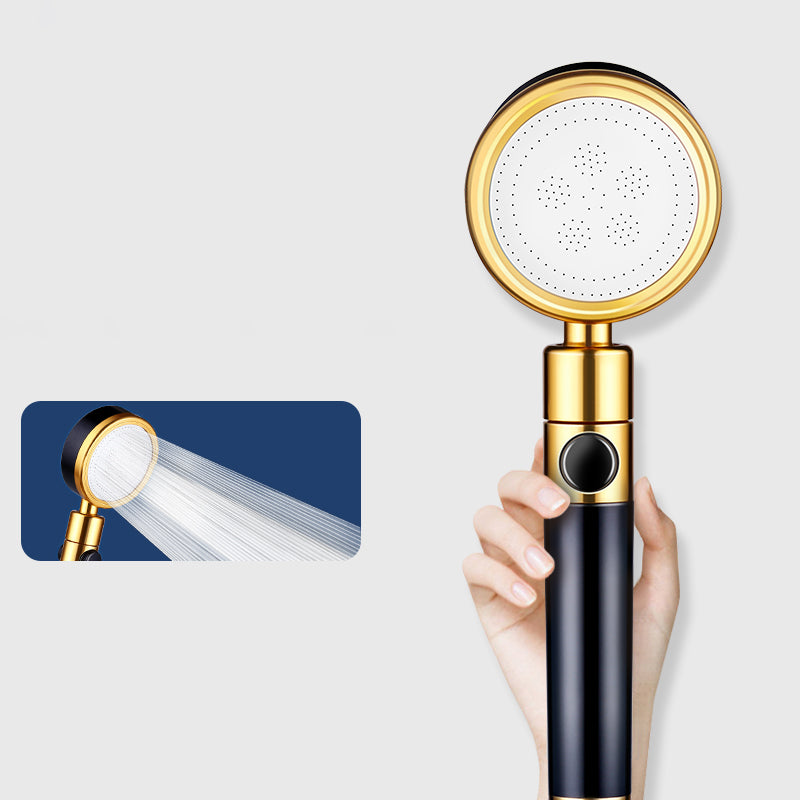 Modern Metal Hand Shower in Black Water Efficient Round Showerhead