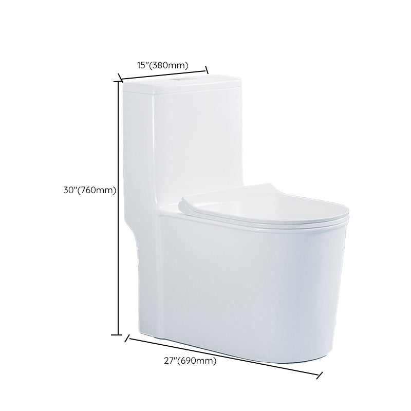 Traditional Floor Mounted Flush Toilet One Piece Toilet Siphon Jet Toilet