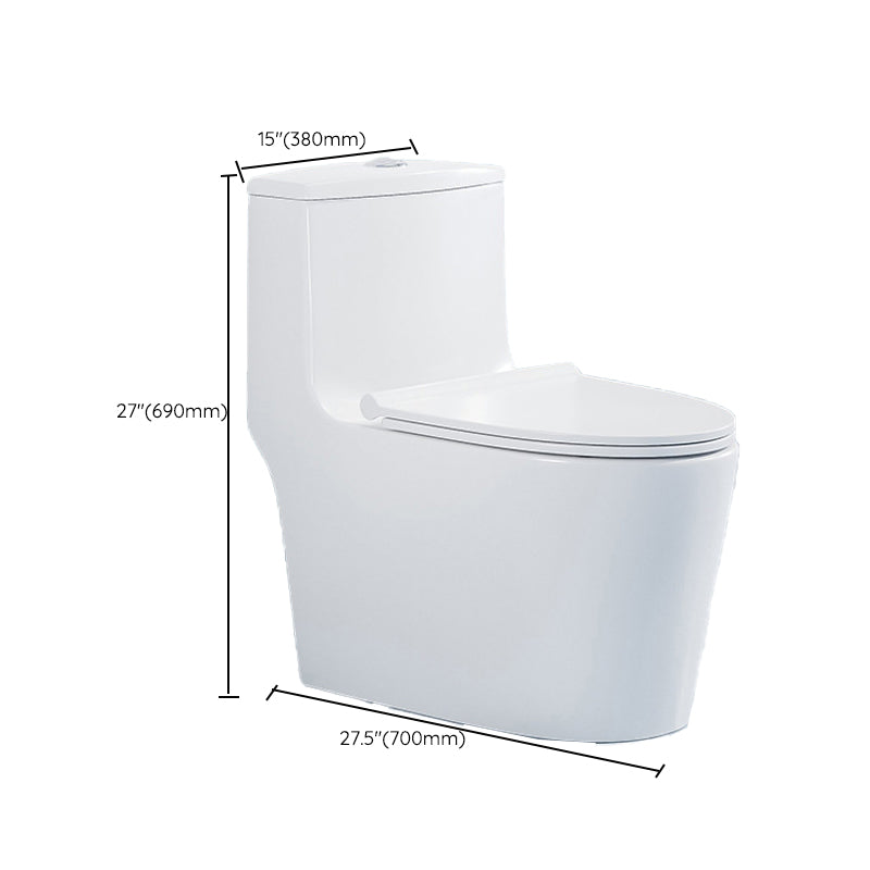 Traditional Floor Mounted Flush Toilet One Piece Toilet Siphon Jet Toilet
