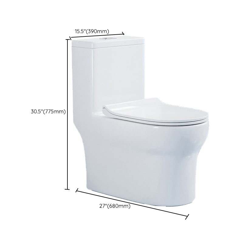 Traditional Floor Mounted Flush Toilet One Piece Toilet Siphon Jet Toilet