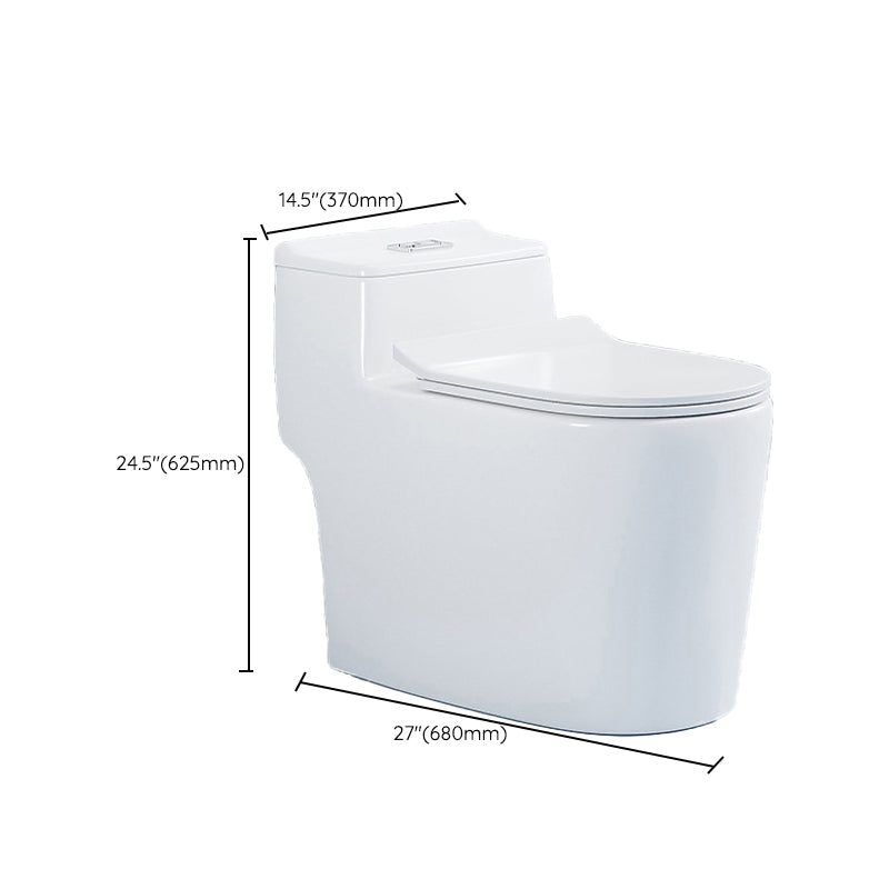 Traditional Floor Mounted Flush Toilet One Piece Toilet Siphon Jet Toilet