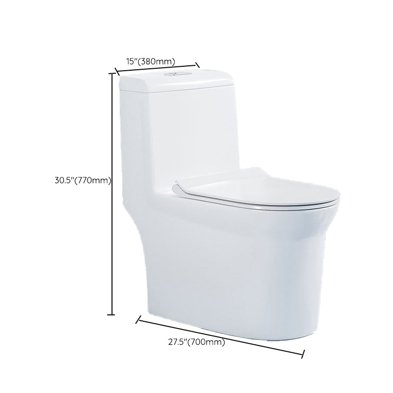 Traditional Floor Mounted Flush Toilet One Piece Toilet Siphon Jet Toilet