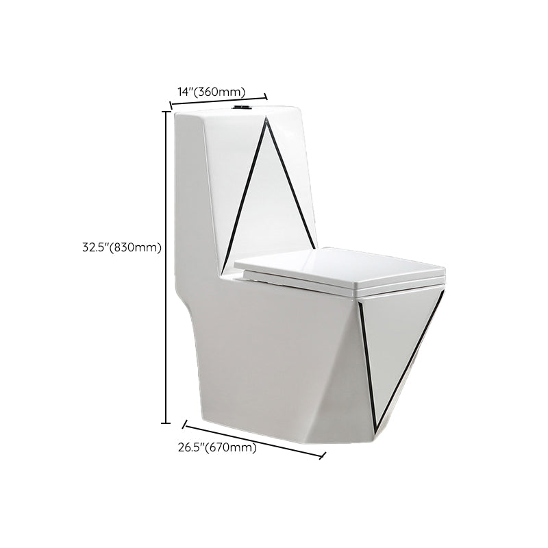 Floor Mounted Porcelain Urine Toilet Traditional Siphon Jet Flush Toilet