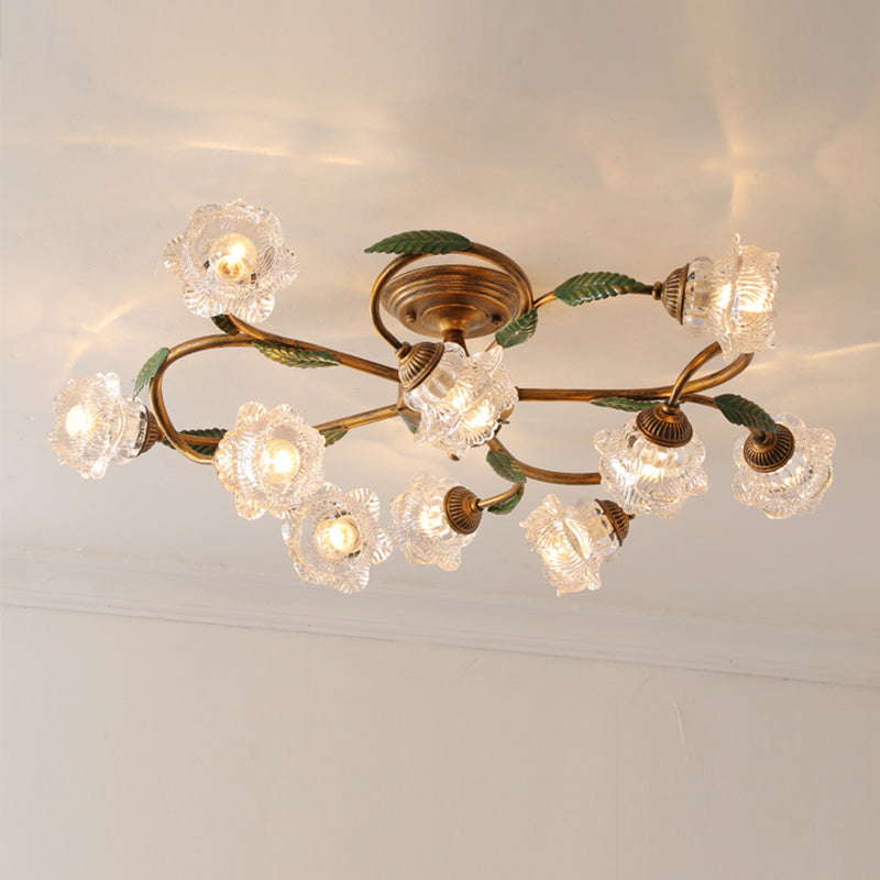 Modern Simple Iron Ceiling Lamp Flower Shape Ceiling Light for Living Room