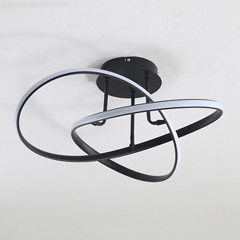 Single Black Flush Mount Lighting Unique Ceiling Light for Living Room