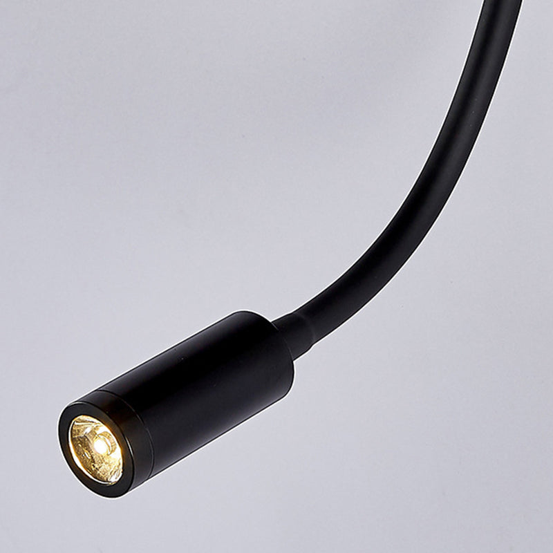 Metal Adjustable Modern Wall Sconce Rectangle Shape Wall Light with Fabric Shade for Study