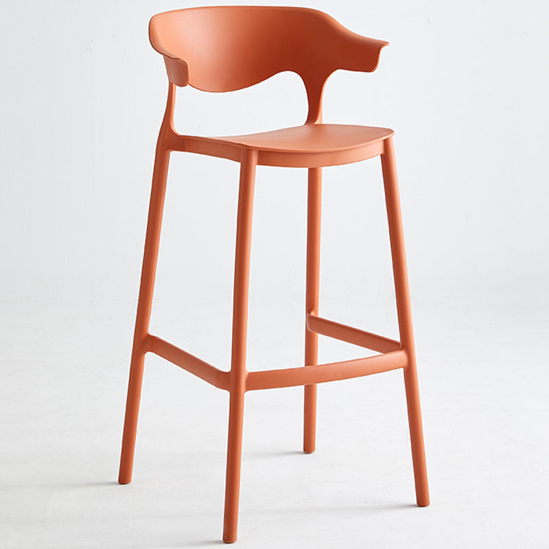 Low Back Indoor Counter Chair Contemporary Acrylic Bar Stools