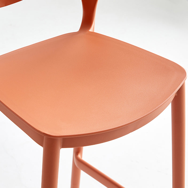 Low Back Indoor Counter Chair Contemporary Acrylic Bar Stools